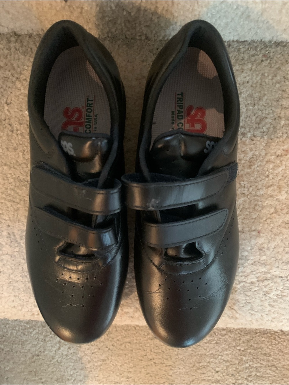 SAS Black Double-Strap Walking Shoes - Never Worn